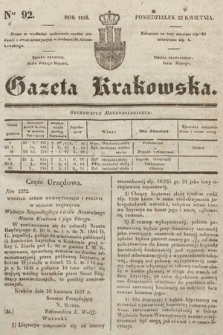 Gazeta Krakowska. 1838, nr 92