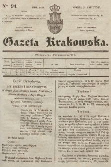 Gazeta Krakowska. 1838, nr 94