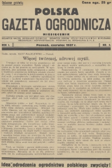 Polska Gazeta Ogrodnicza. R.1, 1937, nr 3