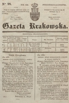 Gazeta Krakowska. 1838, nr 98