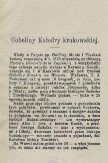 Gobeliny Katedry krakowskiej