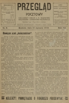 Przegląd Pocztowy : niezawisły organ c. k. Adjunktów, Oficyantów i Aspirantów Pocztowych. R.3, 1912, nr 2