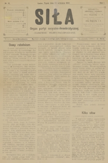 Siła : czasopismo polityczno-społeczne : organ partyi socyalno-demokratycznej. R.1, 1892, nr 12
