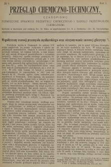 Przegląd Chemiczno-Techniczny : czasopismo poświęcone sprawom przemysłu chemicznego i handlu przetworami chemicznemi. R.1, 1912, №  9