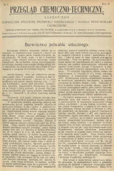 Przegląd Chemiczno-Techniczny : czasopismo poświęcone sprawom przemysłu chemicznego i handlu przetworami chemicznymi. R.2, 1913, №  4