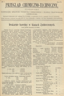 Przegląd Chemiczno-Techniczny : czasopismo poświęcone sprawom przemysłu chemicznego i handlu przetworami chemicznymi. R.2, 1913, №  7