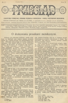 Przegląd Chemiczno-Techniczny : czasopismo poświęcone sprawom przemysłu chemicznego i handlu przetworami chemicznymi. R.2, 1913, №  17