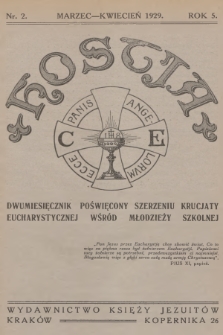 Hostia : dwumiesięcznik poświęcony szerzeniu krucjaty eucharystycznej wśród młodzieży szkolnej. R.5, 1929, nr 2