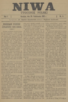 Niwa : tygodnik polski. R.1, 1912, nr 4