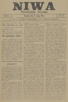 Niwa : tygodnik polski. R.2, 1913, nr 6