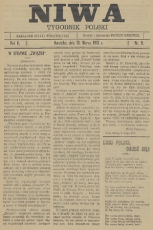 Niwa : tygodnik polski. R.2, 1913, nr 11