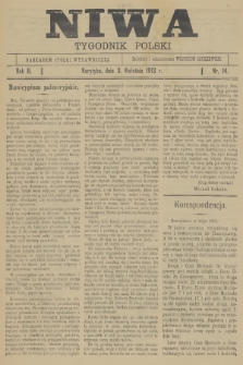 Niwa : tygodnik polski. R.2, 1913, nr 14