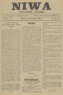 Niwa : tygodnik polski. R.2, 1913, nr 15