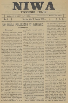 Niwa : tygodnik polski. R.2, 1913, nr 16
