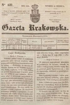 Gazeta Krakowska. 1838, nr 137