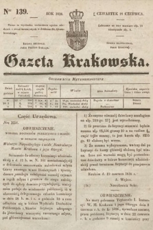 Gazeta Krakowska. 1838, nr 139