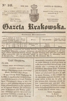 Gazeta Krakowska. 1838, nr 141
