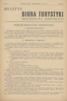 Biuletyn Biura Turystyki Ministerstwa Komunikacji. R.5, 1949, nr 11