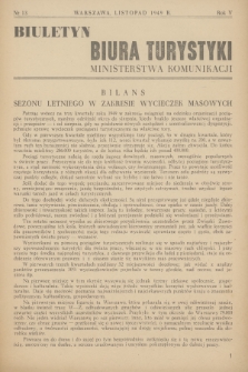 Biuletyn Biura Turystyki Ministerstwa Komunikacji. R.5, 1949, nr 13
