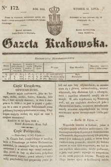 Gazeta Krakowska. 1838, nr 172