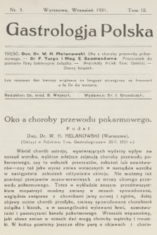 Gastrologja Polska. T.3, 1931, nr 3