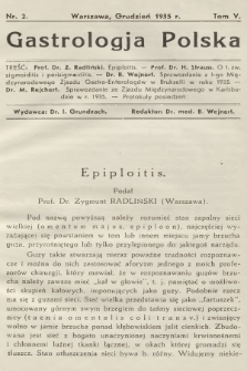 Gastrologja Polska. T.5, 1935, nr 2