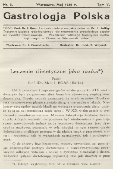 Gastrologja Polska. T.5, 1936, nr 3