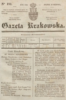 Gazeta Krakowska. 1838, nr 181