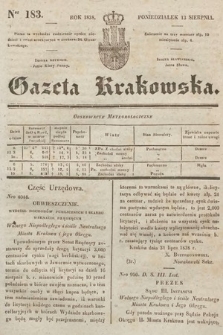 Gazeta Krakowska. 1838, nr 183