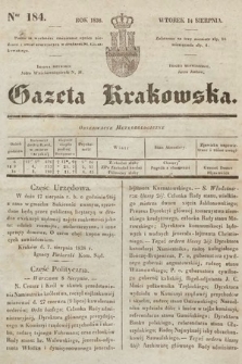 Gazeta Krakowska. 1838, nr 184