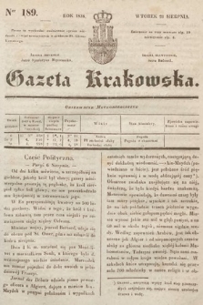 Gazeta Krakowska. 1838, nr 189