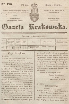Gazeta Krakowska. 1838, nr 190
