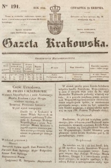 Gazeta Krakowska. 1838, nr 191