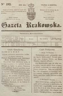 Gazeta Krakowska. 1838, nr 192