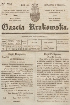 Gazeta Krakowska. 1838, nr 203
