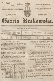 Gazeta Krakowska. 1838, nr 207