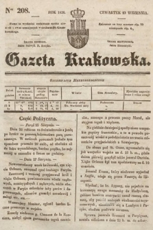 Gazeta Krakowska. 1838, nr 208