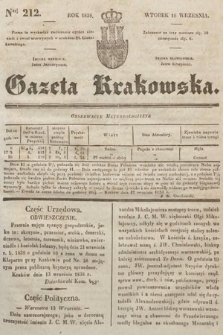 Gazeta Krakowska. 1838, nr 212