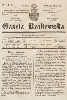 Gazeta Krakowska. 1838, nr 213