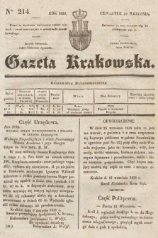 Gazeta Krakowska. 1838, nr 214