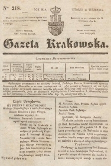 Gazeta Krakowska. 1838, nr 218