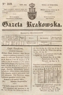 Gazeta Krakowska. 1838, nr 219