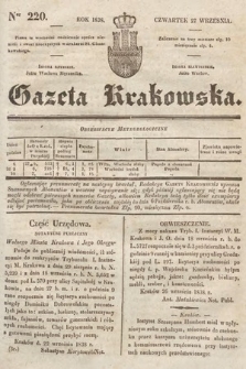 Gazeta Krakowska. 1838, nr 220