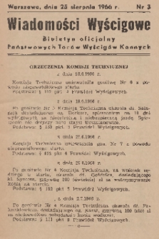 Wiadomości Wyścigowe : biuletyn oficjalny Państwowych Torów Wyścigów Konnych. 1966, nr 3