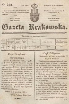 Gazeta Krakowska. 1838, nr 222