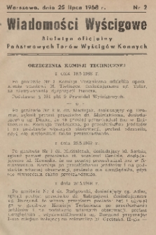 Wiadomości Wyścigowe : biuletyn oficjalny Państwowych Torów Wyścigów Konnych. 1968, nr 2