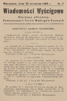 Wiadomości Wyścigowe : biuletyn oficjalny Państwowych Torów Wyścigów Konnych. 1968, nr 4