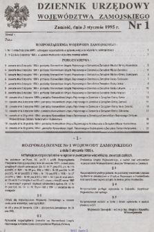 Dziennik Urzędowy Województwa Zamojskiego. 1995, nr 1