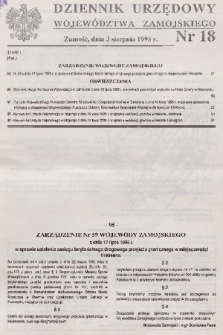 Dziennik Urzędowy Województwa Zamojskiego. 1995, nr 18