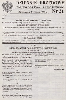 Dziennik Urzędowy Województwa Zamojskiego. 1995, nr 21